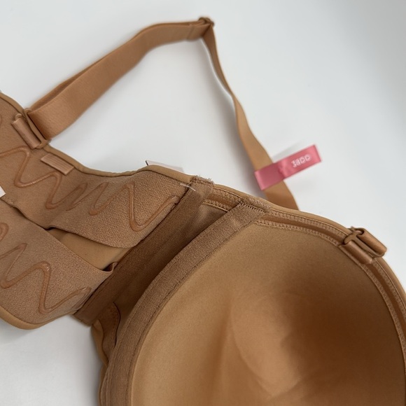 NWT Ambrielle Lightly Lined Strapless Multi-Way Bra – Size 38DD, Nude - Picture 6 of 11